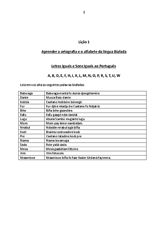 Ensinar a ortografia Biafada